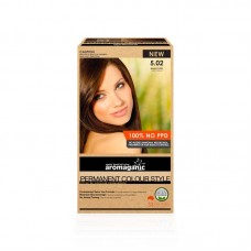 Aromaganic 天然有机草本染发膏染发剂 5.02N-热浓咖啡色（安全无毒 不含PPD）